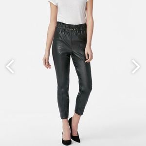 NWT Faux leather paperbag trousers